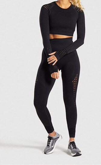 2 Piece Quick Dry Long Sleeve Sports Yoga Set