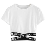 Latter Cross Bandage Tops