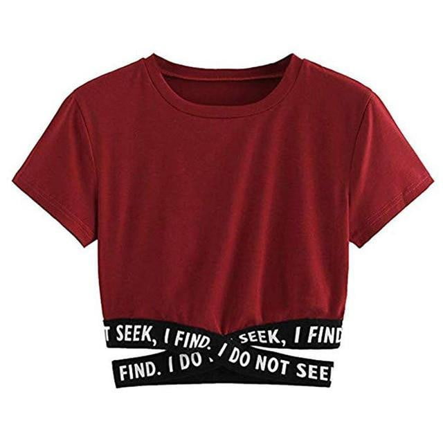 Latter Cross Bandage Tops
