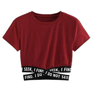 Latter Cross Bandage Tops
