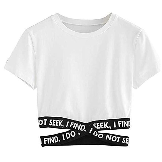 Latter Cross Bandage Tops