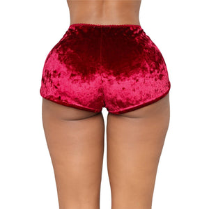 Two Piece Sleeveless Velvet Spaghetti Strap Suit