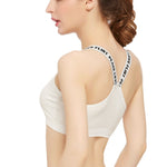 Solid Letter Push Up Sport Bra