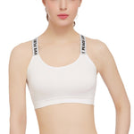 Solid Letter Push Up Sport Bra