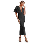 Sexy Maxi V Neck Evening Dress