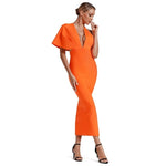 Sexy Maxi V Neck Evening Dress