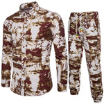 Flower Print 2pcs Long Sleeve Blazin Riche