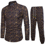Flower Print 2pcs Long Sleeve Blazin Riche