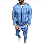 Mens Casual  Patchwork Sports Suit Streetwear