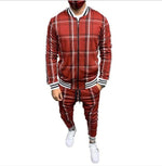 Mens Casual  Patchwork Sports Suit Streetwear
