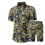 Mens Summer Floral Short Sleeve Set