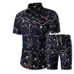 Mens Summer Floral Short Sleeve Set