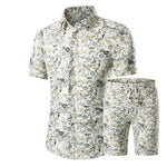 Mens Summer Floral Short Sleeve Set