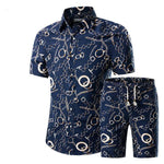 Mens Summer Floral Short Sleeve Set