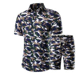 Mens Summer Floral Short Sleeve Set