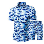 Mens Summer Floral Short Sleeve Set