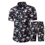 Mens Summer Floral Short Sleeve Set