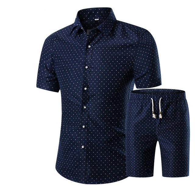 Mens Summer Floral Short Sleeve Set