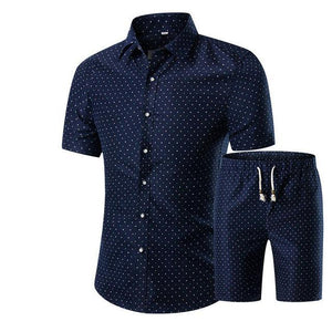 Mens Summer Floral Short Sleeve Set