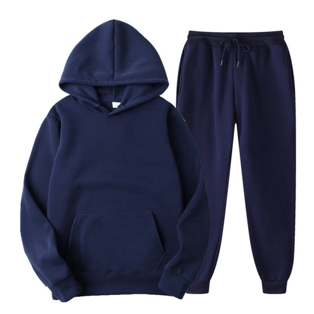 Men’s Tracksuit Set – Tech Fleece Track Suit Hooded Jacket and Pant Set  S-3XL