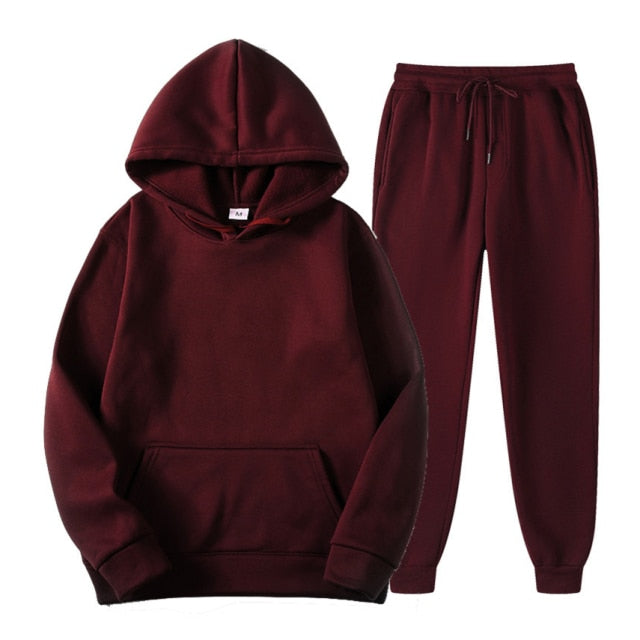 Mens Tracksuit Hoodie + Sweatpants Set