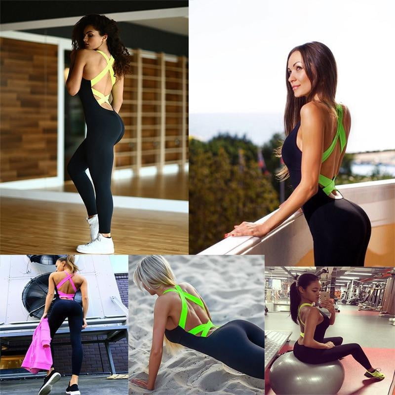 Stretch Cut Out Open Back Rompers