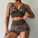 Leopard Printed Seamless Yoga Shorts