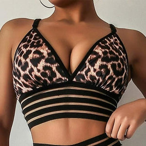 Leopard Printed Seamless Yoga Shorts